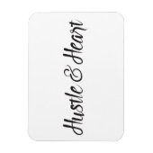 Hustle and Heart Typografie Magneet (Verticaal)
