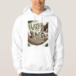 Hustle at Your Own Pace' Sloth Graphic Hoodie