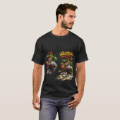Hustle Basketball Dinosaur Graphic T-Shirt for Men (Devant entier)