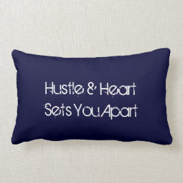 Hustle- en Heart-sportpiloot Kussen