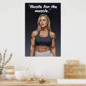 Hustle for the Muscle – Fitness Motivation Poster (Cuisine)