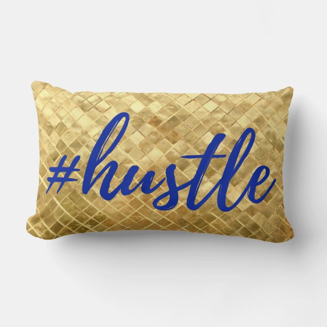 #Hustle Gold Texture Pillow Kussen (Voorkant)