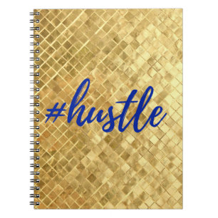 Hustle Gold Texture Spiral notebook Notitieboek