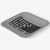 Hustle Grind en Shine Motivatie Quote Papieren Bordje (Gebogen)