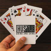 Hustle Grind en Shine Motivatie Quote Pokerkaarten