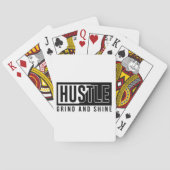 Hustle Grind en Shine Motivatie Quote Pokerkaarten (Achterkant)