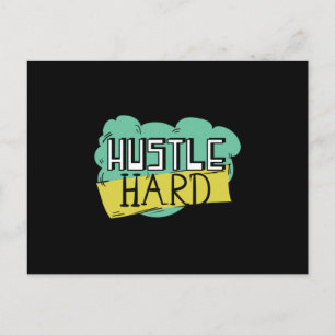 Hustle hard briefkaart