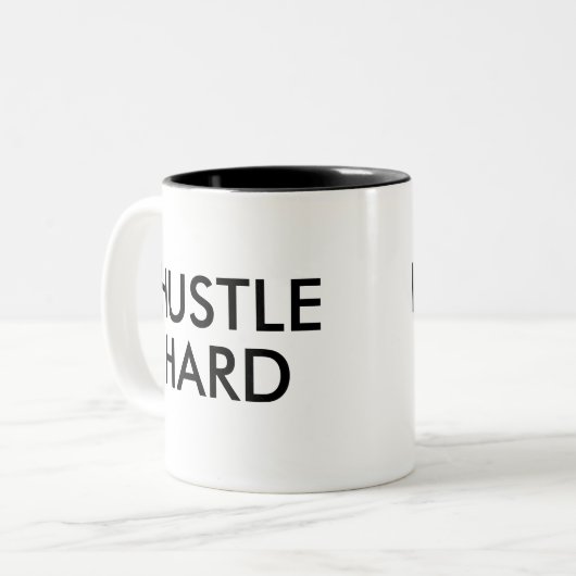 Hustle Hard | Funny Humor Joke Slogan Mok (Voorkant links)