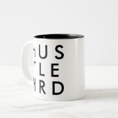 Hustle Hard | Funny Humor Joke Slogan Mok (Voorkant links)