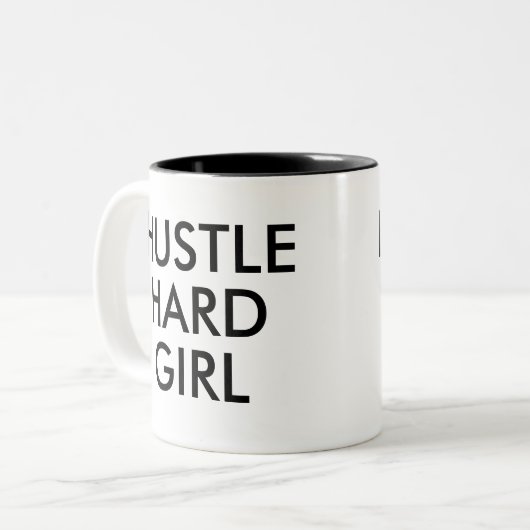 Hustle Hard Girl | Funny Humor Joke Slogan Mok (Voorkant links)
