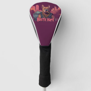 Hustle Hard - Pitbull hond met geld en sigaar Golfheadcover