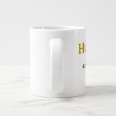 Hustle, hart en een beetje koffie." extra grote beker (Achterkant)