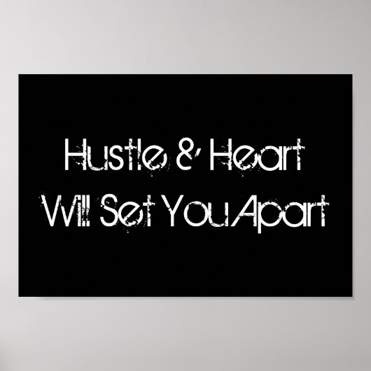 Hustle & Heart Sports Poster (Voorkant)