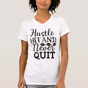 Hustle Hit en Nooit Opgeven American Football Quot T-shirt