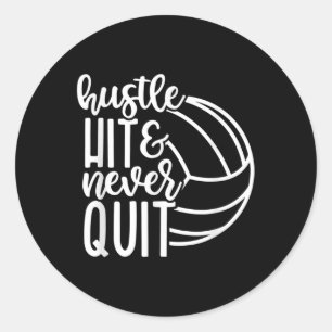 Hustle Hit en nooit Volleyball Lovers stoppen Ronde Sticker