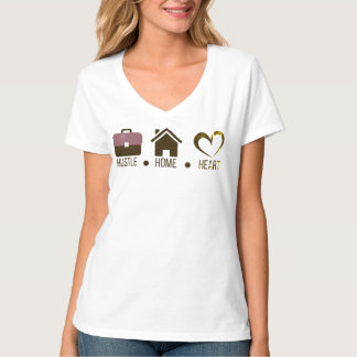 Hustle, Home, Heart: Motivatie Hoodie Design T-shirt