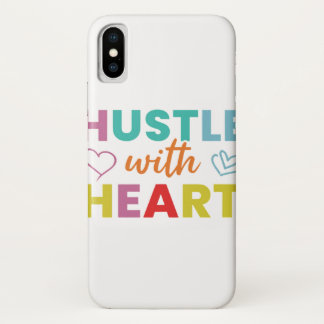 Hustle met hart iPhone x hoesje
