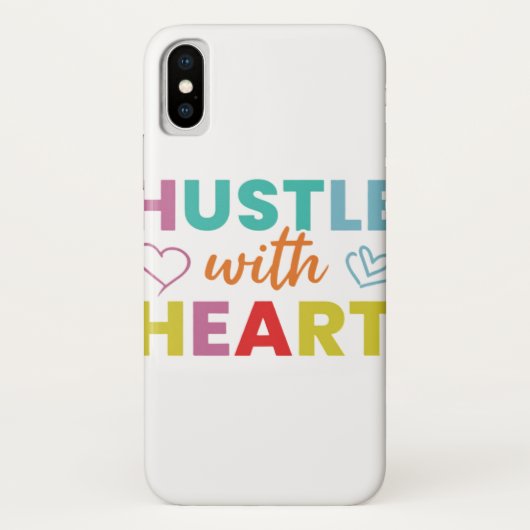 Hustle met hart Case-Mate iPhone case (Achterkant)