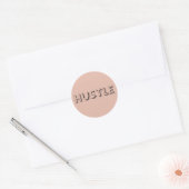 Hustle Modern Typografie Ronde Sticker (Envelop)