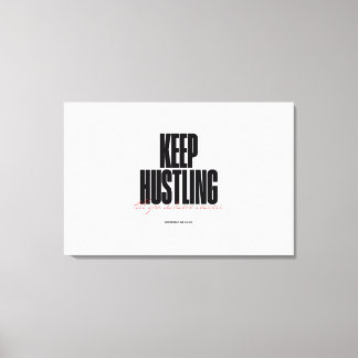 Hustle Motivatie esthetische hoge kwaliteit Canvas Afdruk