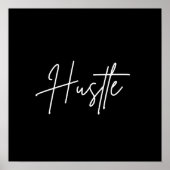 Hustle Quote Wall Art – Modern Minimal Poster (Devant)