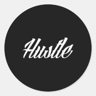 Hustle Tattoo stijl Ronde Sticker
