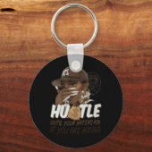 Hustle tot je haters vragen of je zwart inhuurt sleutelhanger (Voorkant)