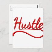 Hustle Typography Art Briefkaart (Voorkant / Achterkant)