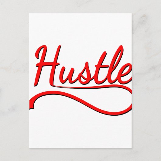 Hustle Typography Art Briefkaart (Voorkant)