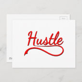 Hustle Typography Art Briefkaart (Voorkant / Achterkant)