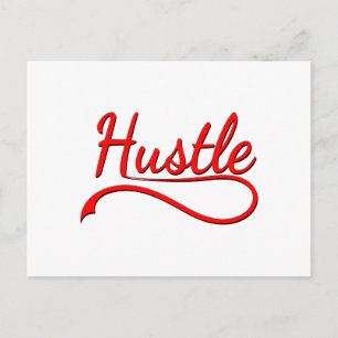 Hustle Typography Art Briefkaart