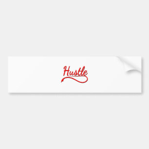 Hustle Typography Art Bumpersticker