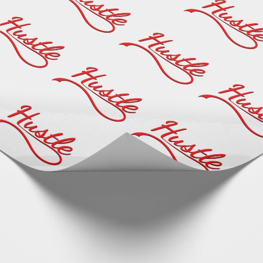 Hustle Typography Art Cadeaupapier (Hoek)