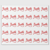 Hustle Typography Art Cadeaupapier (Vlak)