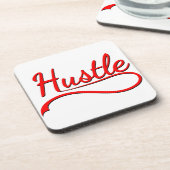 Hustle Typography Art Drankjes Onderzetter (Linkerzijde)