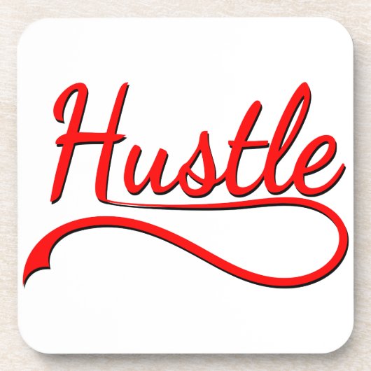 Hustle Typography Art Drankjes Onderzetter (Voorkant)
