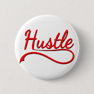 Hustle Typography Art Ronde Button 5,7 Cm