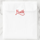 Hustle Typography Art Ronde Sticker (Tas)
