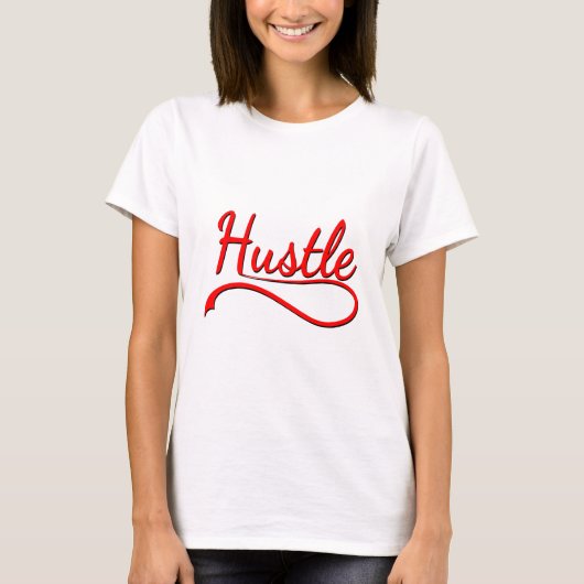 Hustle Typography Art T-shirt (Voorkant)