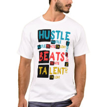 Hustle verslaat talent Motiverende typografie quot