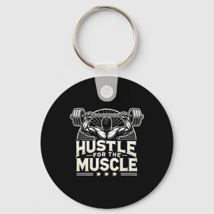 Hustle Voor De Spier Barbell Bodybuilding Sleutelhanger