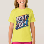 Hustle voor spier t-shirt (Voorkant)