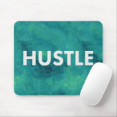 Hustle Waterverf Moderne Typografie Mousepad Muismat (Met muis)