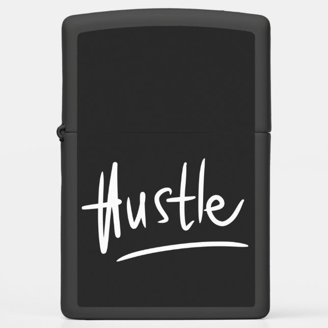 Hustle White Typography (Voorkant)