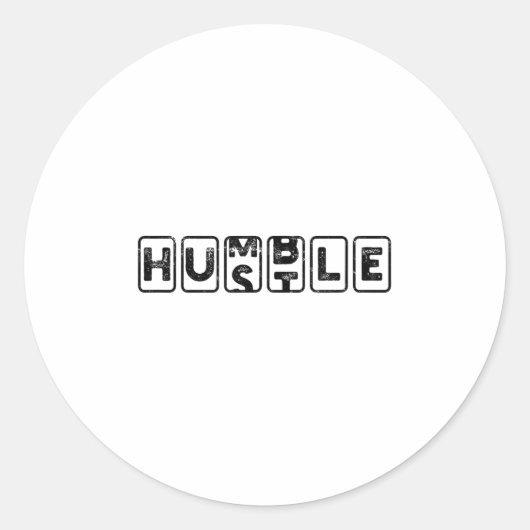 Hustlehumble - Motivation  Ronde Sticker (Voorkant)