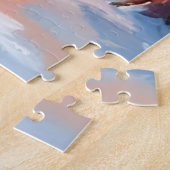 Hut in de besneeuwde winterbossen Kerstmis Legpuzzel (Zijkant)