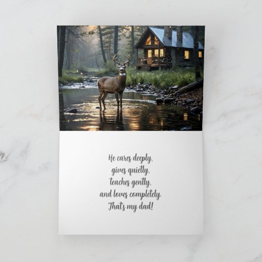 HUT IN DE BOSSEN PAP VERJAARDAG KAART (Binnen)