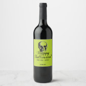 Huull Halloween Wine Label Poison Green Wijn Etiket (Voorkant)
