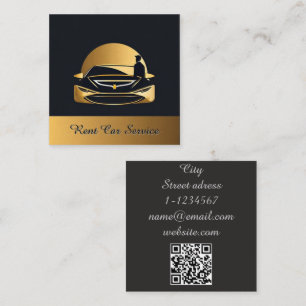 Huur auto service QR-code professioneel Vierkante Visitekaartje
