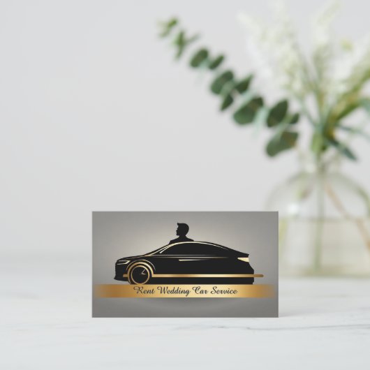 Huur autoservice QR code professional Visitekaartje (Staand voorkant)